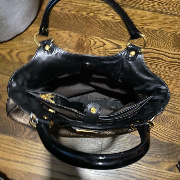 Barbara Bui - black gold patten leather tote bag - Picture 5 of 5